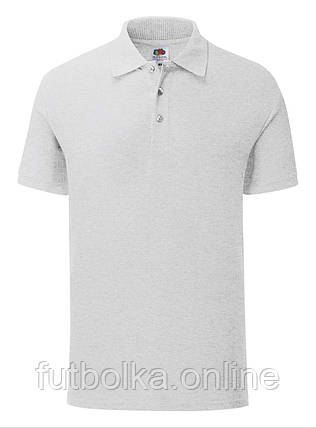 Сіро-Лілова футболка поло чоловіча приталена 65/35 Tailored Fit Polo Fruit of the loom, фото 1