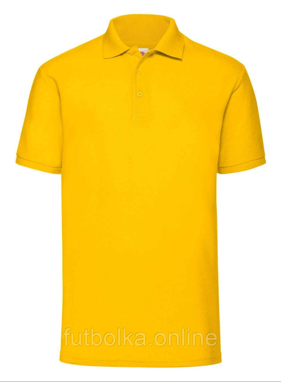 Сонячно Жовте поло чоловіче класичне 65/35 Polo Fruit of the loom