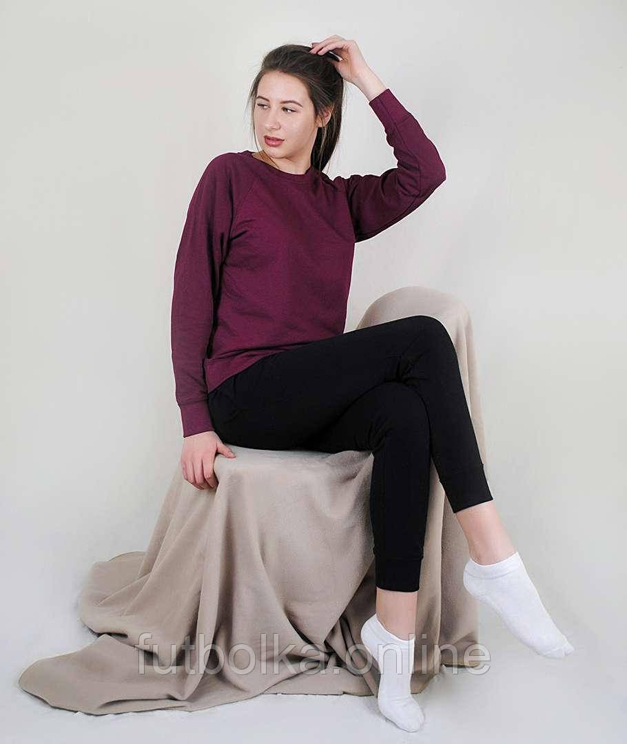 Бордовий жіночий спортивний костюм для тренувань Lightweight raglan sweat lady-fit Fruit of the loom