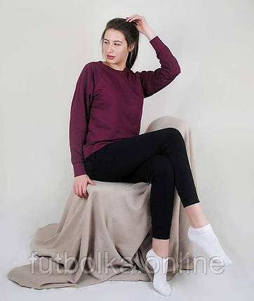 Бордовий жіночий спортивний костюм для тренувань Lightweight raglan sweat lady-fit Fruit of the loom, фото 1