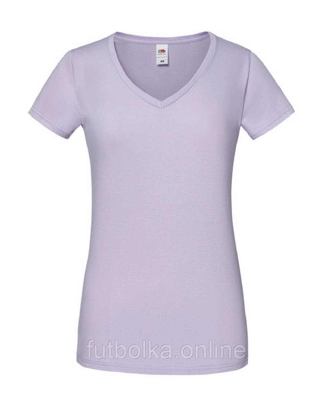 Ніжна лавандова футболка жіноча з V-подібним вирізом Ladies Iconic 150 V Neck T-Shirt Fruit of the loom