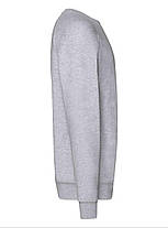 Сіро-Ліловий світшот чоловічий полегшений Lightweight raglan sweat Fruit of the loom, фото 3