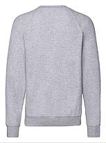 Сіро-Ліловий світшот чоловічий полегшений Lightweight raglan sweat Fruit of the loom, фото 4