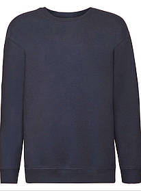 Глибокий Темно-Синій светр дитячий теплий Premium set-in sweat kids Fruit of the loom