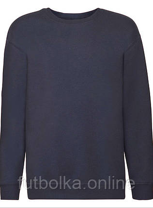 Глибокий Темно-Синій светр дитячий теплий Premium set-in sweat kids Fruit of the loom, фото 1