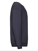 Глибокий Темно-Синій светр дитячий теплий Premium set-in sweat kids Fruit of the loom, фото 2