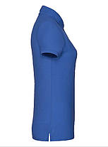 Яскраво-Синє поло жіноче лакост 65/35 Polo lady-fit Fruit of the loom, фото 2