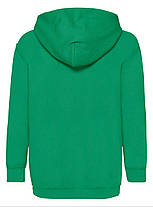Яскраво-Зелена толстовка дитяча тепла hooded sweat kids Fruit of the loom, фото 3