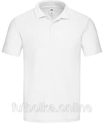 Біла футболка поло чоловіча вільна Original polo Fruit of the loom, фото 1