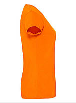 Помаранчева футболка жіноча преміум якість Ringspun premium T LADY-FIT Fruit of the loom, фото 2