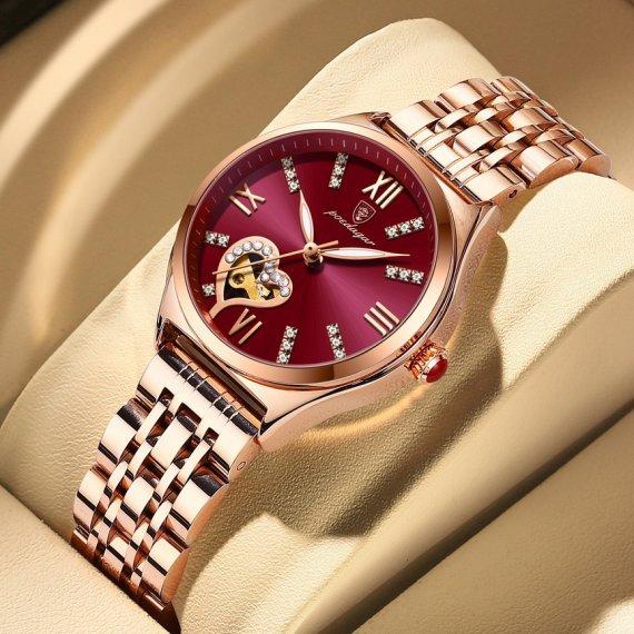 Жіночий наручний класичний годинник Poedagar Present (Золотистий), фото 1