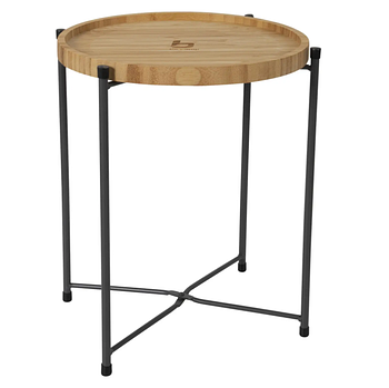 Туристичний Стіл Розкладний Bo-Camp Carnaby M 32x32 cm Bamboo Brown (1404322) Кемпінговий Складаний Столик для риболовлі