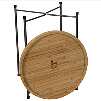 Туристичний Стіл Розкладний Bo-Camp Carnaby M 32x32 cm Bamboo Brown (1404322) Кемпінговий Складаний Столик для риболовлі, фото 6
