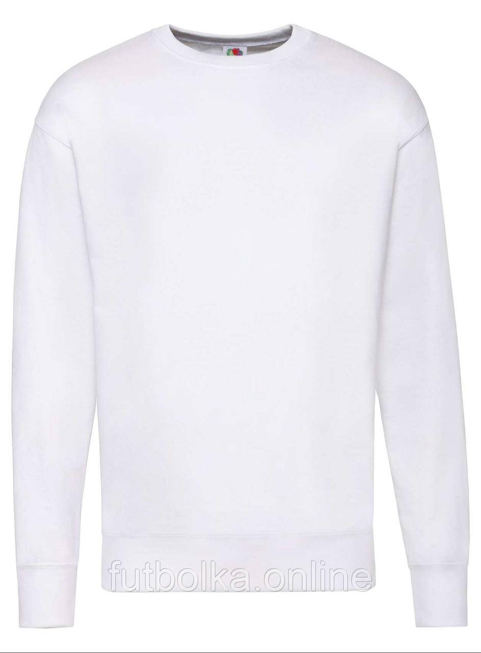 Білий светр чоловічий легкий Lightweight set-in sweat Fruit of the loom