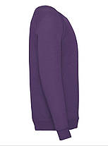 Фіолетовий реглан дитячий зимовий Classic raglan sweat kids Fruit of the loom, фото 3