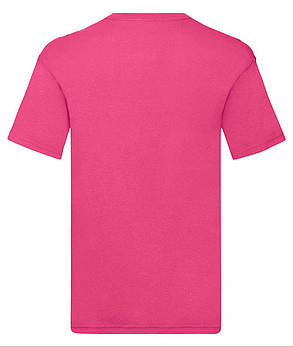 Малинова чоловіча футболка літня з V-подібним вирізом Original V-neck Fruit of the loom, фото 3