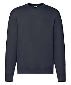 Глибокий Темно-Синій чоловічий светр вільний Premium set-in sweat Fruit of the loom
