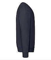 Глибокий Темно-Синій чоловічий светр вільний Premium set-in sweat Fruit of the loom, фото 3