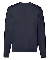 Глибокий Темно-Синій чоловічий светр вільний Premium set-in sweat Fruit of the loom, фото 4