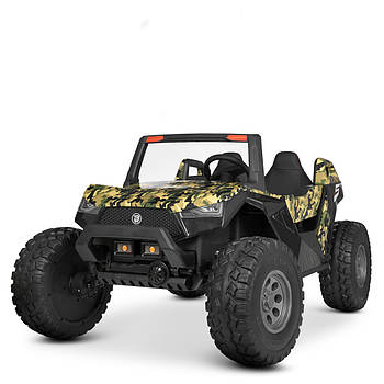 Двомісний дитячий Баггі на акумуляторі з світловим фар та USB Bambi M 4170EBLRS-18(24V) Камуфляж