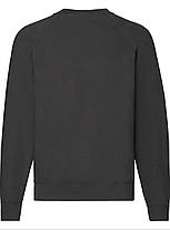 Чорний реглан чоловічий зимовий Classic raglan sweat Fruit of the loom, фото 4