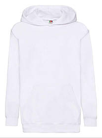 Біла толстовка дитяча тепла hooded sweat kids Fruit of the loom