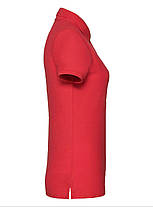Червоне поло жіноче лакост 65/35 Polo lady-fit Fruit of the loom, фото 2