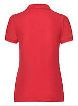 Червоне поло жіноче лакост 65/35 Polo lady-fit Fruit of the loom, фото 3