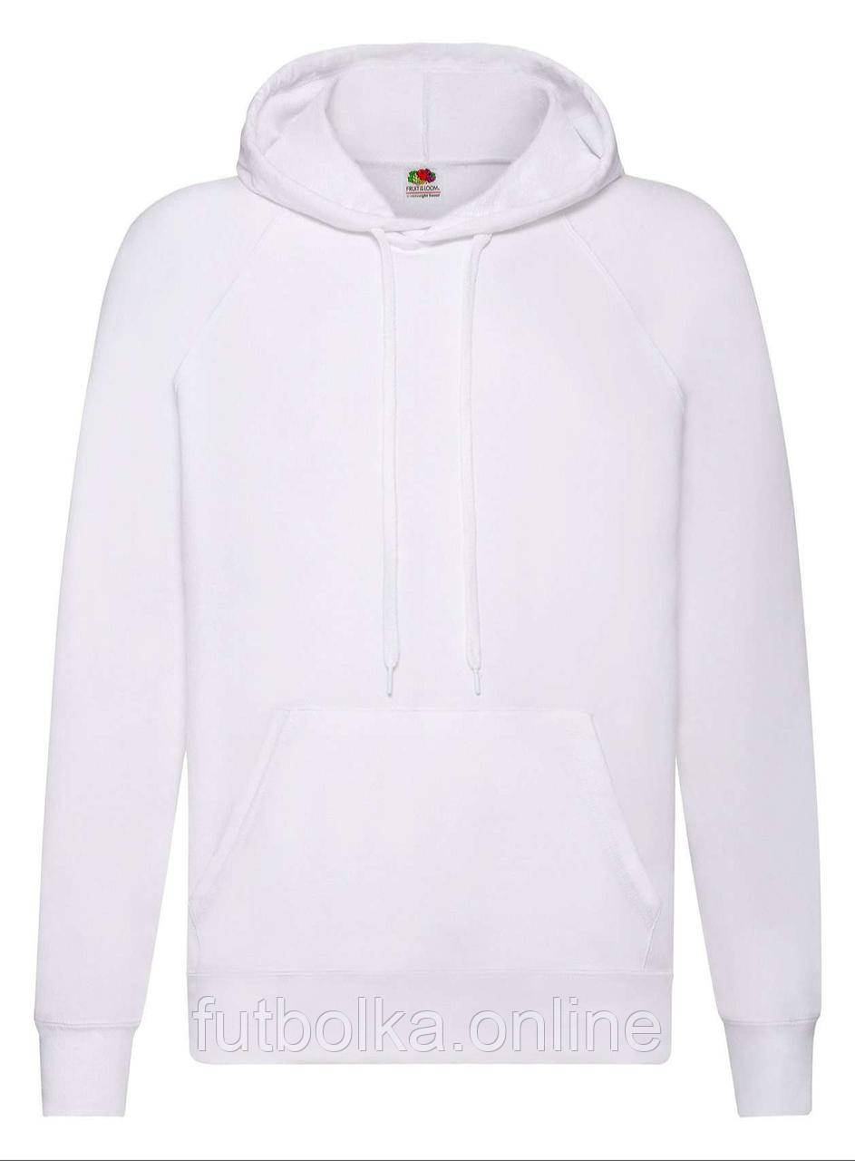 Білий худі чоловічий вільний Lightweight hooded sweat Fruit of the loom