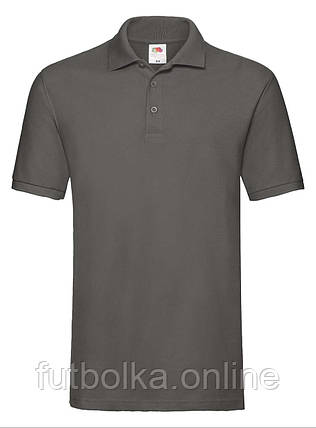 Графітова футболка поло чоловіча преміум Premium polo Fruit of the loom, фото 1