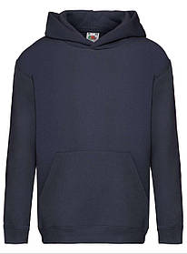 Глибоко Темно-Синя толстовка дитяча з капюшоном Premium hooded sweat kids Fruit of the loom