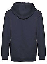 Глибоко Темно-Синя толстовка дитяча з капюшоном Premium hooded sweat kids Fruit of the loom, фото 3