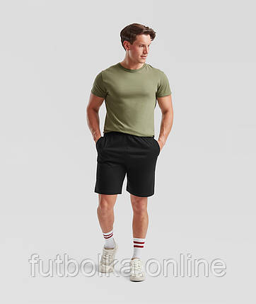 Чорні чоловічі шорти літні Iconic 195 Jersey Shorts Fruit of the loom, фото 1