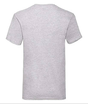 Сіро-Лілова чоловіча футболка базова з V-подібним вирізом Valueweight v-neck Fruit of the loom, фото 4