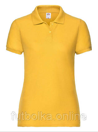 Сонячно Жовте поло жіноче лакост 65/35 Polo lady-fit Fruit of the loom, фото 1