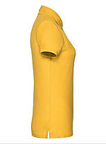 Сонячно Жовте поло жіноче лакост 65/35 Polo lady-fit Fruit of the loom, фото 2