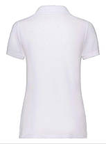 Біле поло жіноче лакост 65/35 Polo lady-fit Fruit of the loom, фото 3