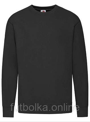 Чорний светр чоловічий легкий Lightweight set-in sweat Fruit of the loom, фото 1