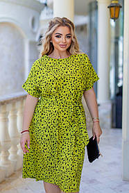 Плаття літнє з поясом міді