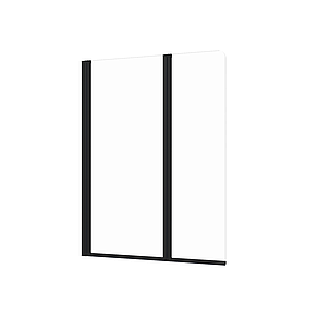 Скляна шторка для ванни AVKO Glass RDY19 60+40x140 black, фото 1