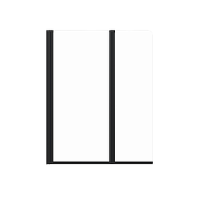 Скляна шторка для ванни AVKO Glass RDY19 60+40x140 black, фото 3