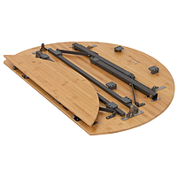 Туристичний Стіл Розкладний Bo-Camp Poundbury Round 90x90 cm Brown (1404656) Кемпінговий Складаний Столик для риболовлі, фото 5