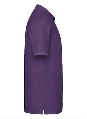 Фіолетова футболка поло чоловіча преміум Premium polo Fruit of the loom, фото 3