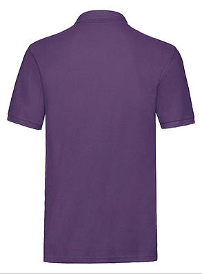 Фіолетова футболка поло чоловіча преміум Premium polo Fruit of the loom, фото 4