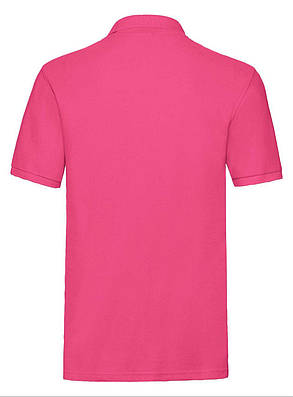 Малинова футболка поло чоловіча преміум Premium polo Fruit of the loom, фото 4