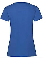 Яскраво-Синя футболка жіноча базова Valueweight lady-fit Fruit of the loom, фото 5
