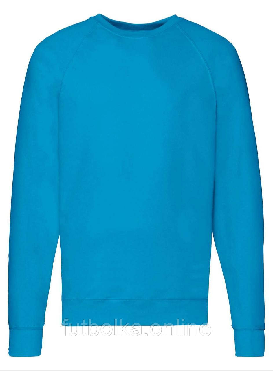 Ультрамарин світшот чоловічий полегшений Lightweight raglan sweat Fruit of the loom