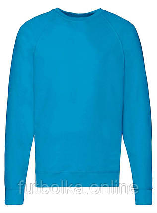 Ультрамарин світшот чоловічий полегшений Lightweight raglan sweat Fruit of the loom, фото 1