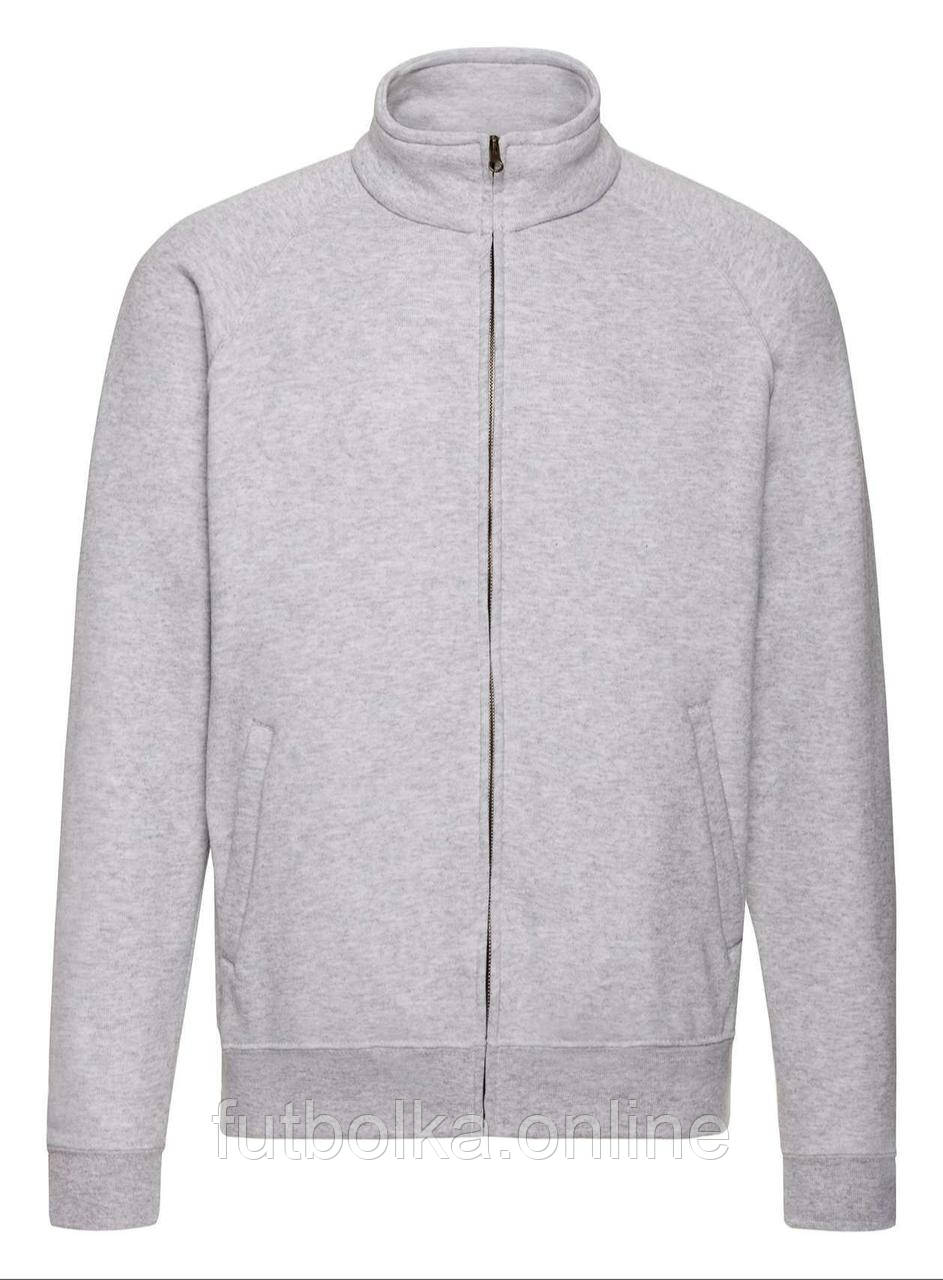 Сіро-Лілова кофта чоловіча на замку Classic sweat jacket Fruit of the loom