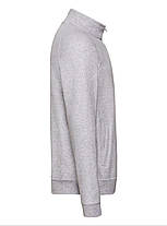 Сіро-Лілова кофта чоловіча на замку Classic sweat jacket Fruit of the loom, фото 2